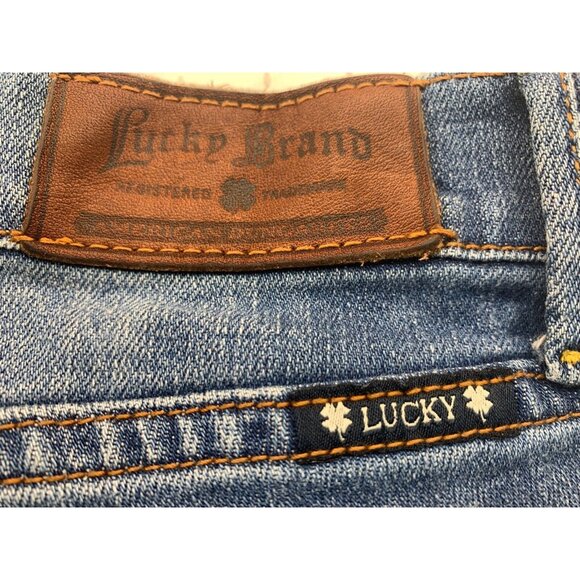 Lucky Brand Women Jeans Sz 12 / 31 Sweet N Crop Blue Denim Classic Beachy Casual - Picture 5 of 12
